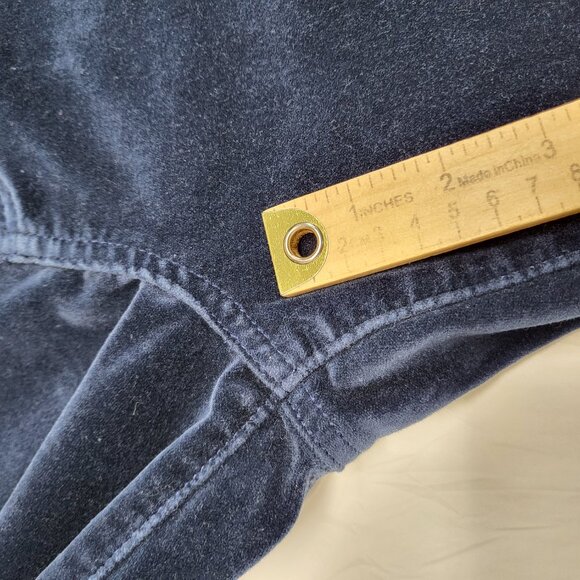 Well Worn Velvet Pants Womens 12/32 ( Fit 34 X 28 ) Tapered Pockets Navy Blue - Picture 14 of 16